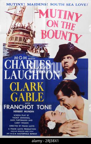 CHARLES LAUGHTON as Captain Bligh and CLARK GABLE as Fletcher Christian in MUTINY ON THE BOUNTY 1935 director FRANK LLOYD book Charles Nordhoff and James Norman Hall Metro Goldwyn Mayer (MGM) Stock Photo