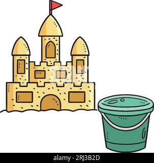 Sand Castle Cartoon Colored Clipart Illustration Stock Vector Image ...