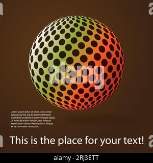 Colorful Checkered Sphere - Globe Design Vector Stock Vector
