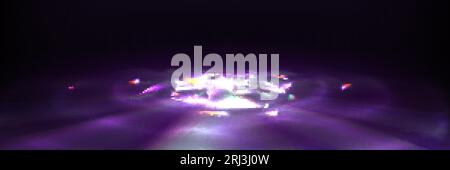 Light flare crystal glass prism overlay with rainbow effect background. Diamond lens texture with sparkle shine abstract vector pattern. 3d iridescent Stock Vector
