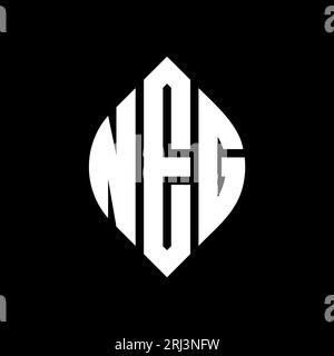 Neg Lettering NEG circle letter logo design with circle and ellipse shape. NEG ...