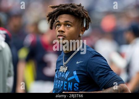 Houston Texans Wide Receiver Tank Dell (3) Looks On During An NFL ...