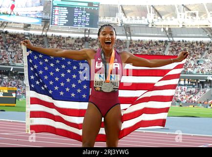 Tara Davis-Woodhall (USA) second place long jump women during the 19th edition World Athletics Championships on August 20, 2023 in the National Athletics Centre in Budapest, Hungary   Photo by SCS/Soenar Chamid/AFLO (HOLLAND OUT) Stock Photo