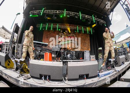 Atlanta, GA / USA – June 17, 2023: Fisheye perspective shows a U.S ...