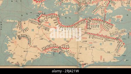 Japan railway old map before World War II Stock Photo - Alamy