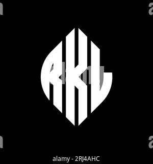 RKL circle letter logo design with circle and ellipse shape. RKL ...
