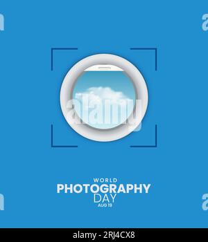 World Photography Day. 3D illustration. Stock Vector