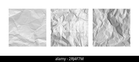 Torn Piece of White Paper isolated on white background Stock Photo