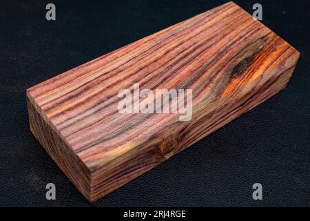 Rosewood wood timber natural at black background Stock Photo
