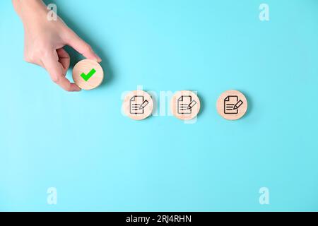 Business document paper icon, Document Management System, DMS Stock Photo