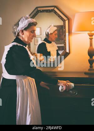 Medieval Portrait of a Maid Cleaning in Kitchen Stock Image - Image of  historic, clothing: 192365167