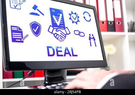 Deal concept shown on a computer screen Stock Photo