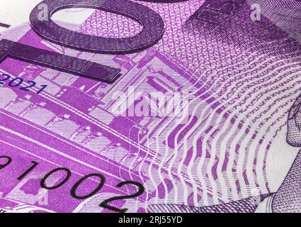 Extreme macro photography of a 100 Peso banknote. Ultra close up of a ...