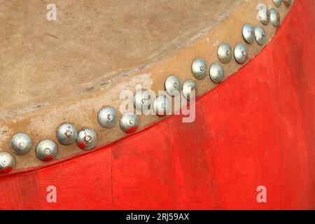 percussion instruments - china big drum, closeup of pictures Stock ...