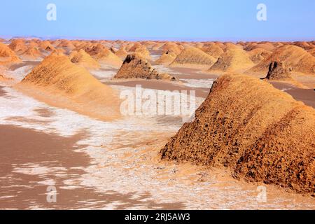 The Kaluts region of the Lut desert. The hottest place on earth. Iran Stock Photo