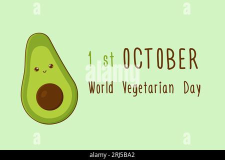 eat plants not friends, 1 october world veggie day, vegetables, lettering Stock Vector