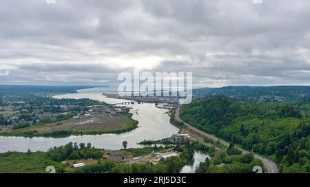 Aerial View Of Grays Harbor, Washington, Usa Stock Photo - Alamy