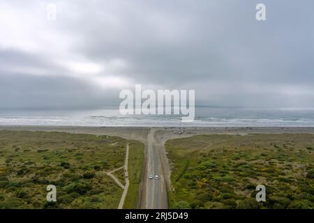 Aerial view of the beach at Ocean Shores, Washington Stock Photo