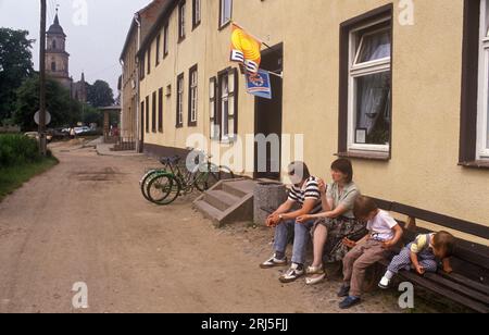 Boitzenburg, East Germany 6th June 1990.  1990s HOMER SYKES Stock Photo