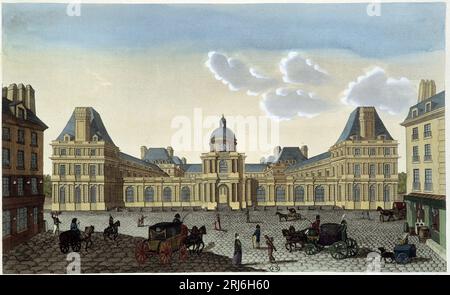 Vue du palais du Luxembourg, vers 1820 - in 'Vues de Paris' de Courvoisier, 1827 Stock Photo