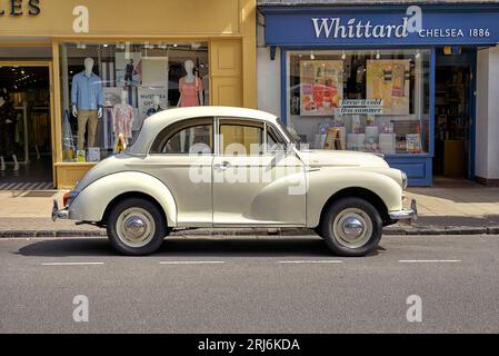 Vintage 1961 Morris 1000 saloon car in immaculate condition Stock Photo