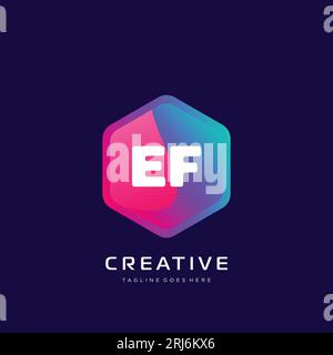 initial logo With Colorful template vector. Stock Vector