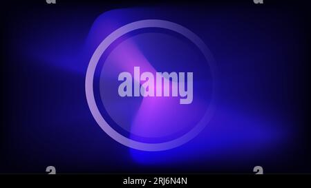 Simple twilight colors dark blue night background with circle frame for copy space Stock Vector
