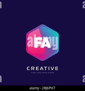 initial logo With Colorful template vector. Stock Vector