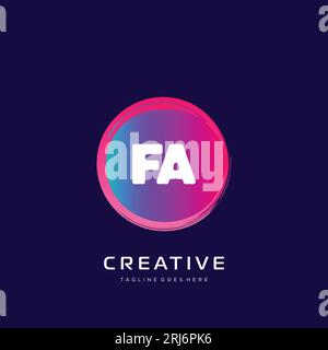 initial logo With Colorful template vector. Stock Vector