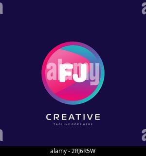 initial logo With Colorful template vector. Stock Vector