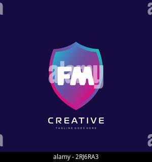 initial logo With Colorful template vector. Stock Vector
