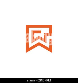letter we connect geometric line logo vector Stock Vector