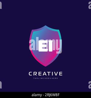 initial logo With Colorful template vector. Stock Vector