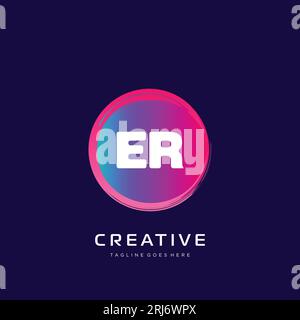 initial logo With Colorful template vector. Stock Vector