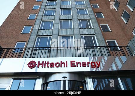 Signs and symbols, Hitachi Energy, Ludvika, Sweden. Stock Photo