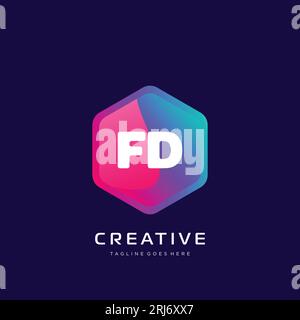 initial logo With Colorful template vector. Stock Vector