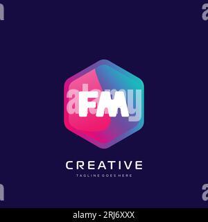 initial logo With Colorful template vector. Stock Vector