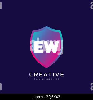 initial logo With Colorful template vector. Stock Vector