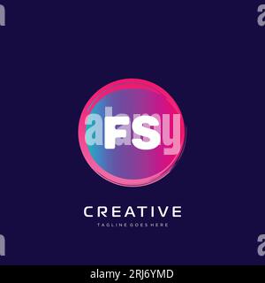 initial logo With Colorful template vector. Stock Vector