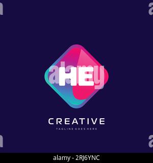 initial logo With Colorful template vector. Stock Vector