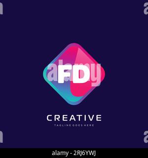 initial logo With Colorful template vector. Stock Vector