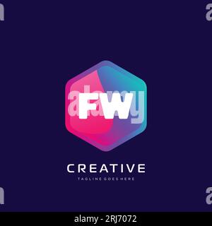 initial logo With Colorful template vector. Stock Vector