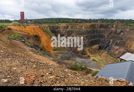 The World heritage Falun Mine, Falun, Sweden. In the picture: The Great Pit. Stock Photo