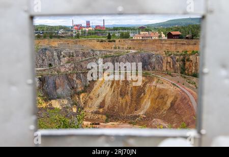 The World heritage Falun Mine, Falun, Sweden. In the picture: The Great Pit. Stock Photo