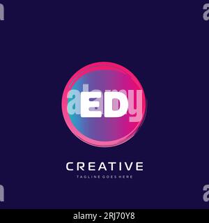 initial logo With Colorful template vector. Stock Vector