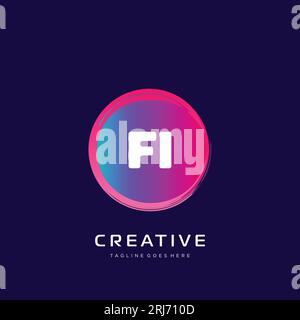 initial logo With Colorful template vector. Stock Vector
