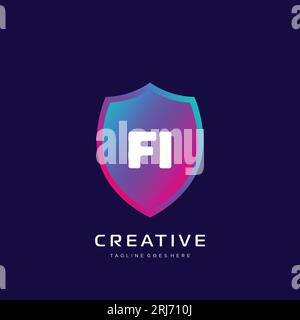 initial logo With Colorful template vector. Stock Vector