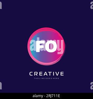 initial logo With Colorful template vector. Stock Vector