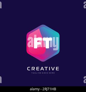 initial logo With Colorful template vector. Stock Vector