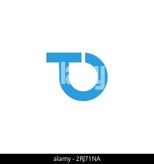 letter td drop water simple logo vector Stock Vector